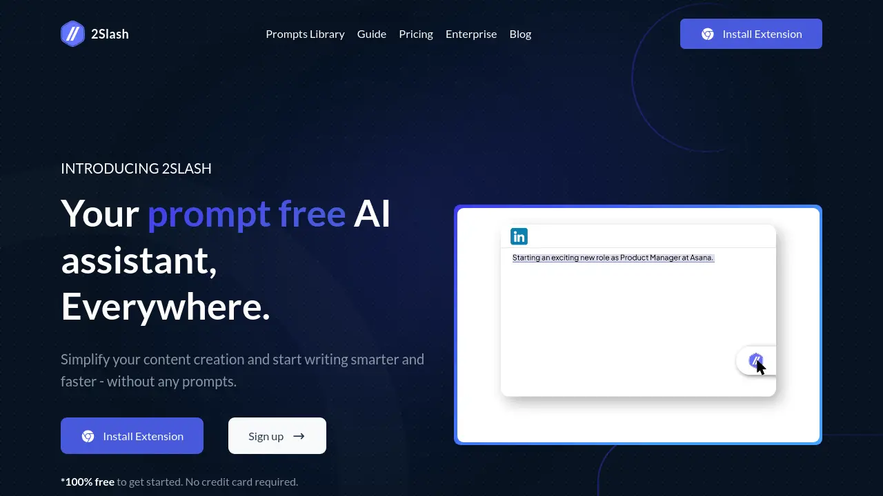 Screenshot of 2Slash