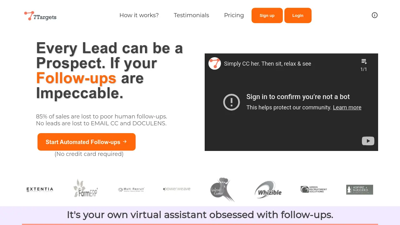 Screenshot of 7Targets AI Sales Assistant
