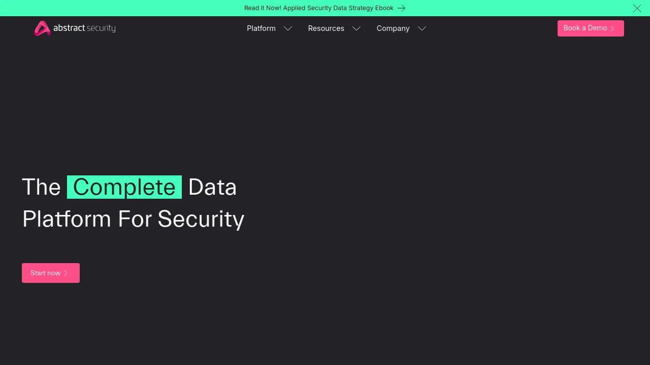 Screenshot of Abstract Security