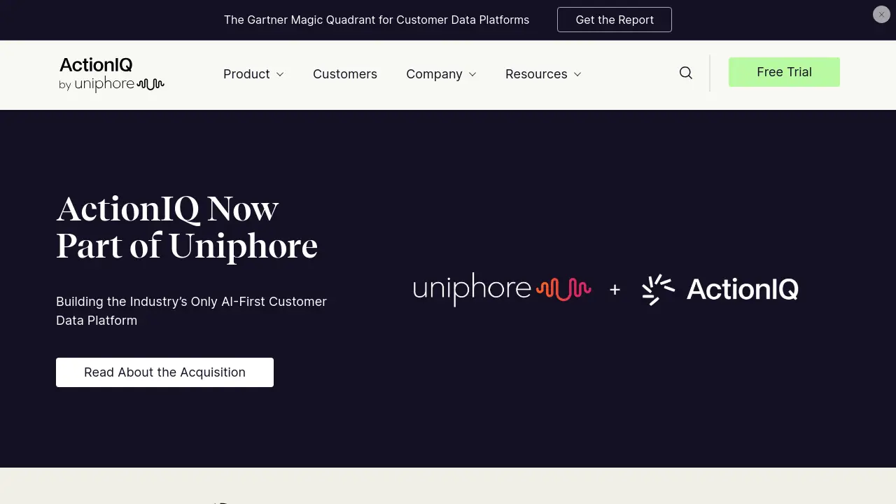 Screenshot of ActionIQ