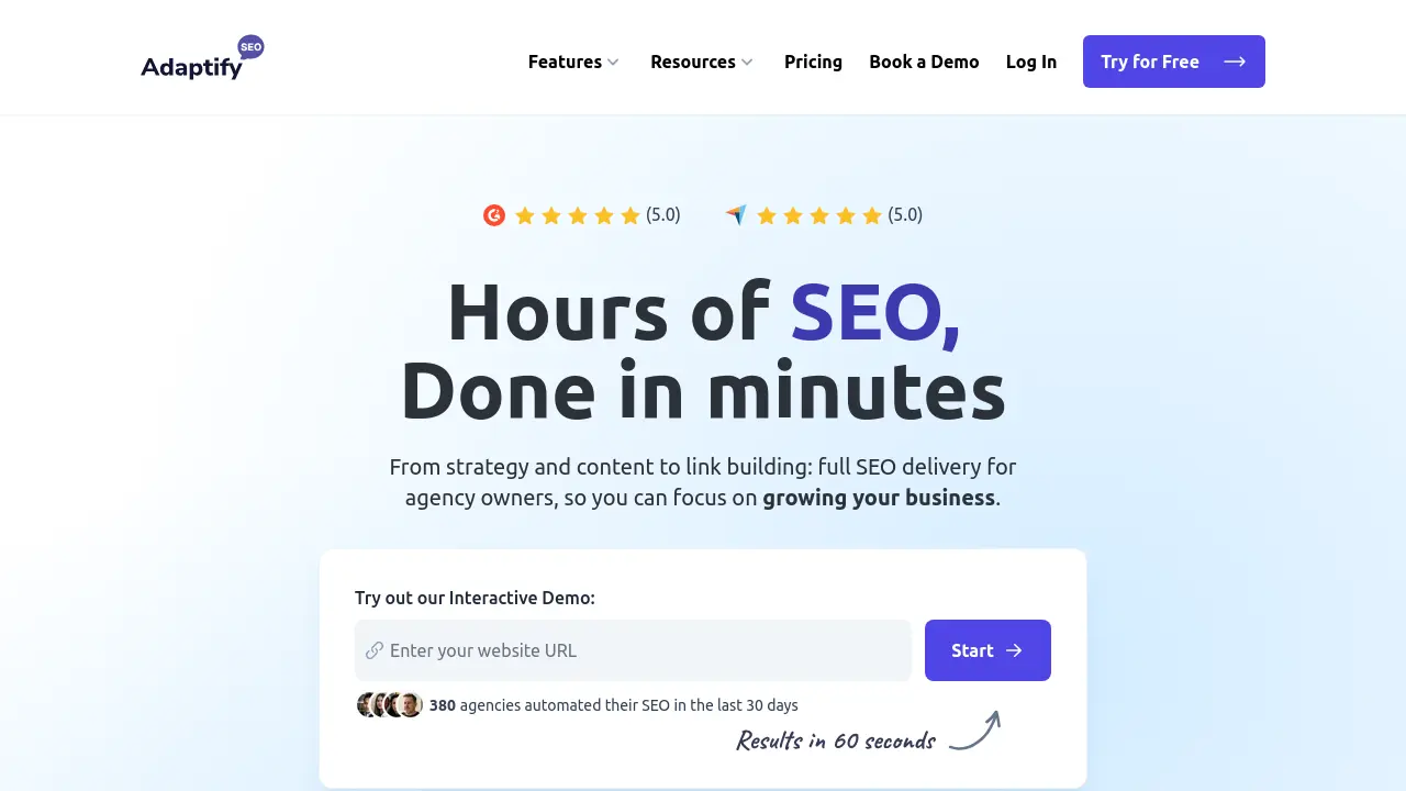 Screenshot of Adaptify SEO