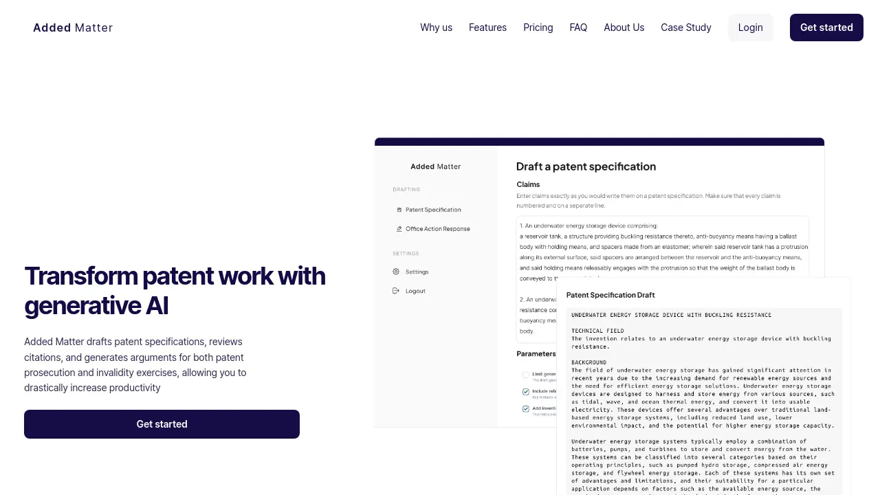 Screenshot of AddedMatter