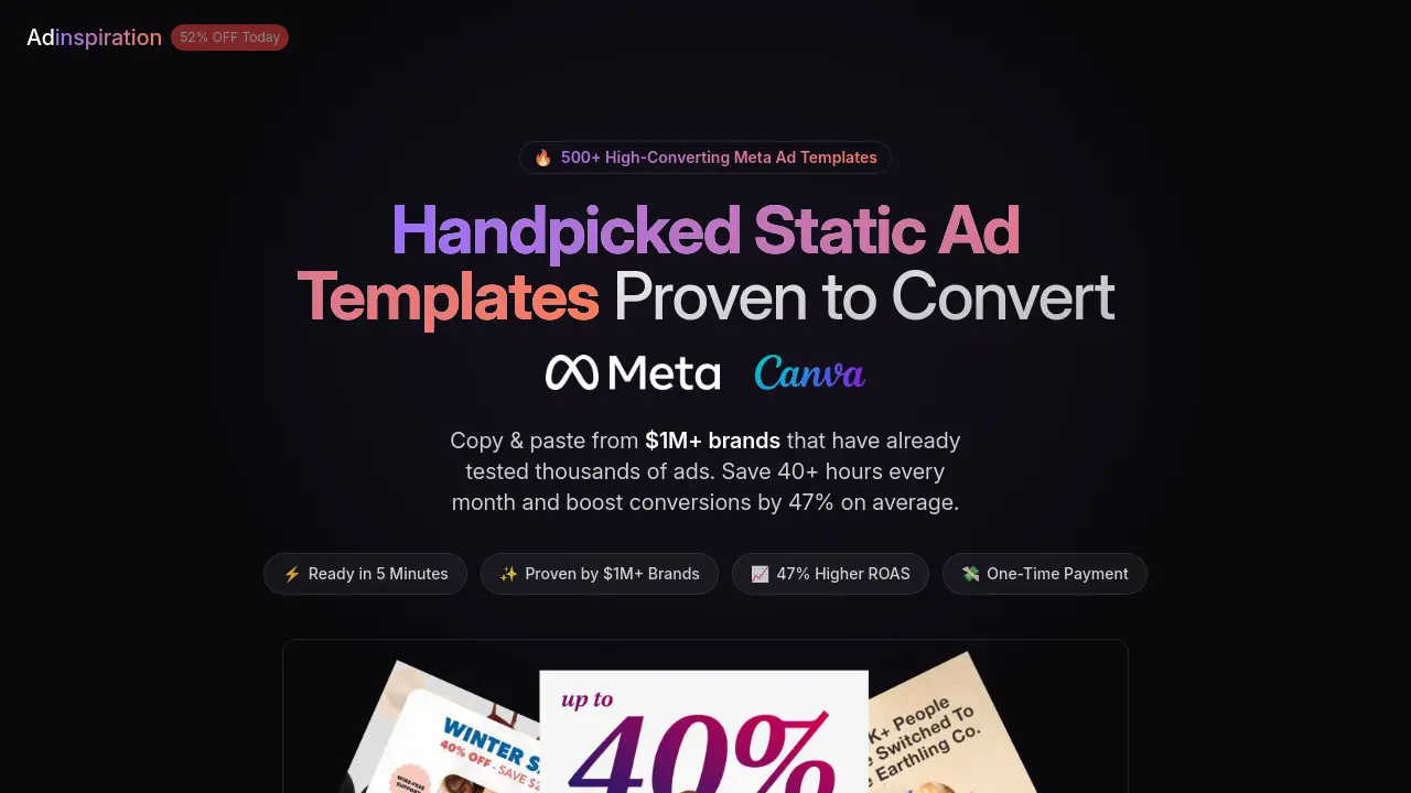 Screenshot of adinspiration.com