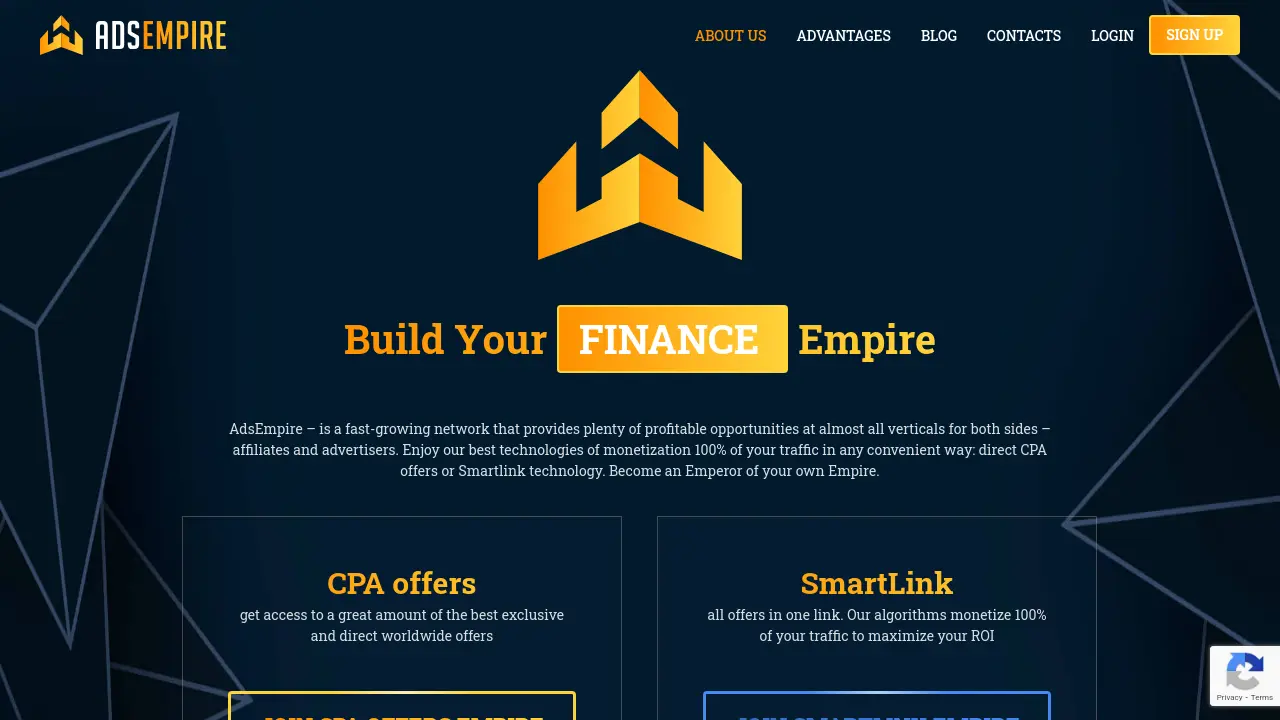 Screenshot of AdsEmpire