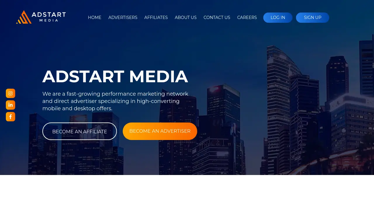 Screenshot of AdStart Media