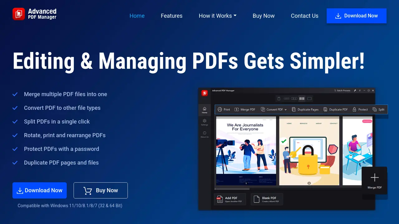 Screenshot of Advanced PDF Manager