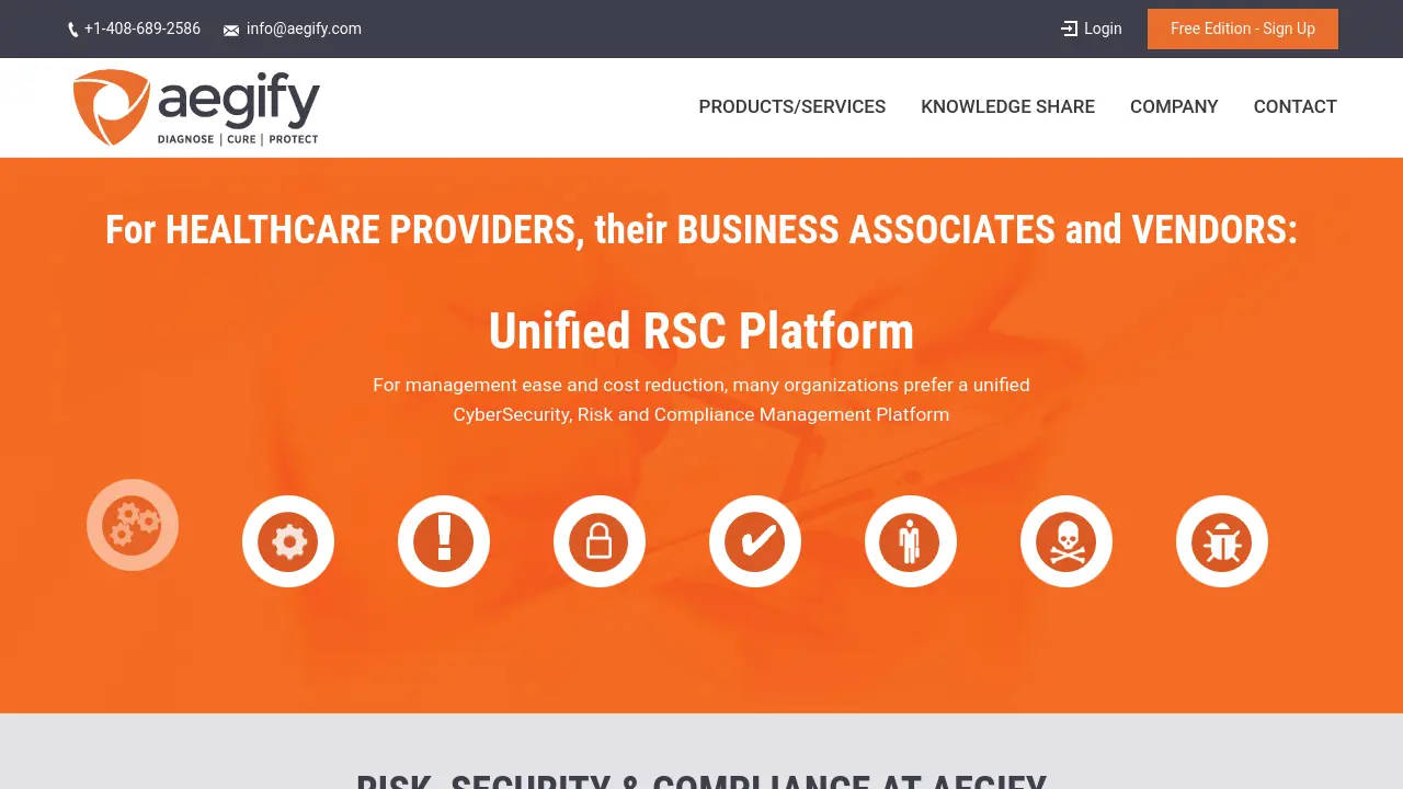Screenshot of Aegify