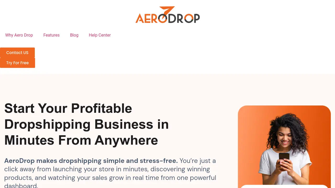 Screenshot of AeroDrop