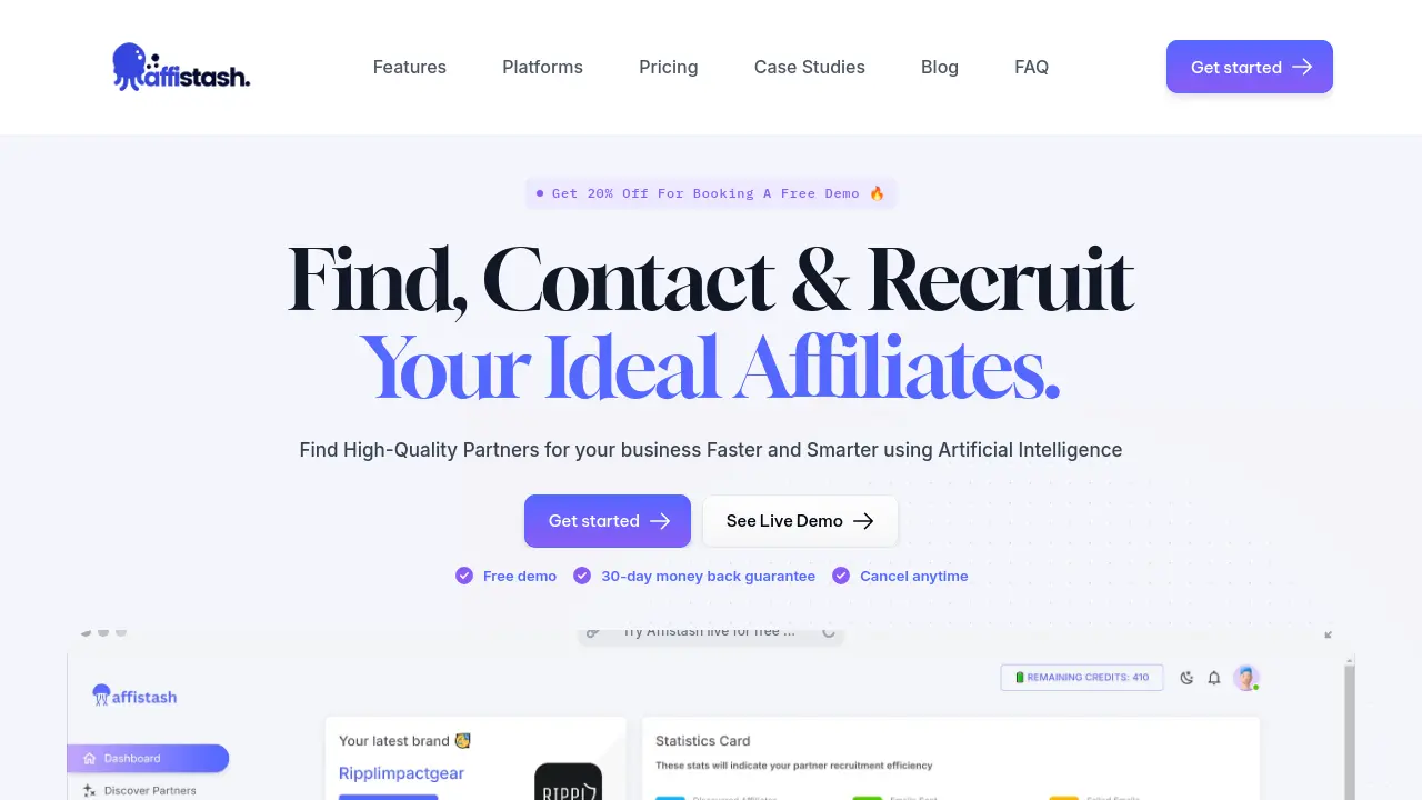 Screenshot of Affistash