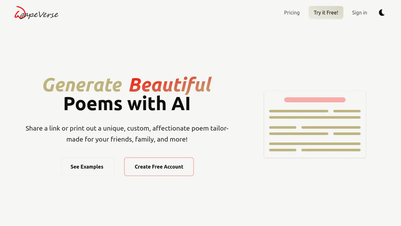 Screenshot of AgapeVerse