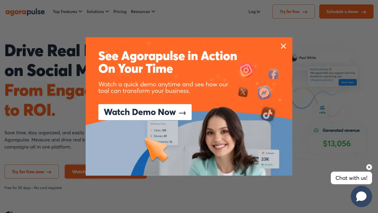 Screenshot of Agorapulse