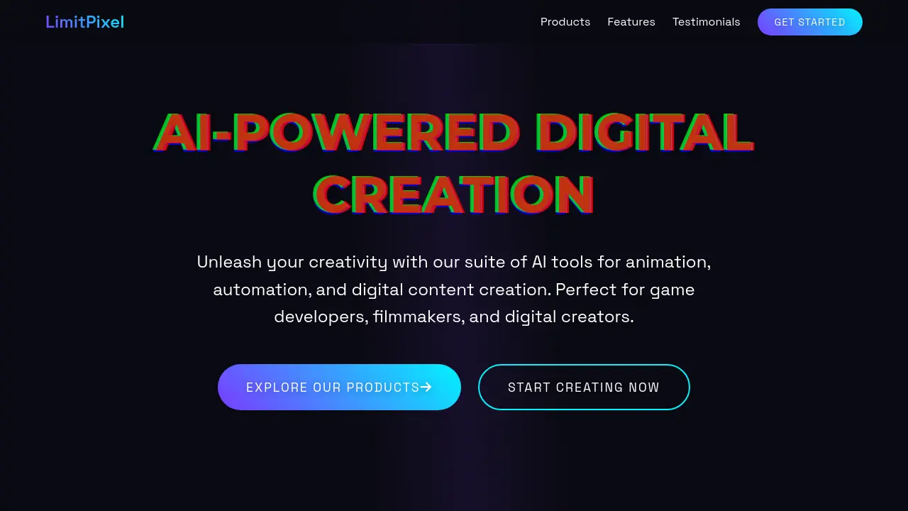 Screenshot of AI Animation Generator