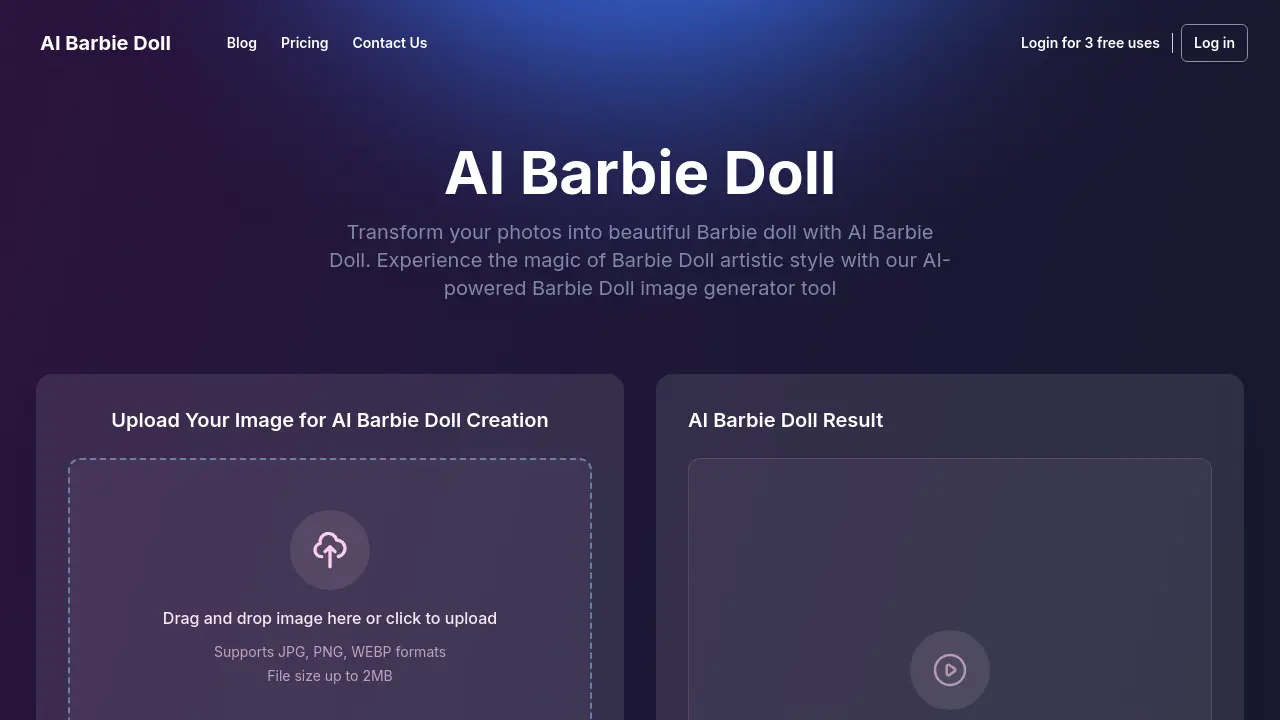 Screenshot of AI Barbie Doll