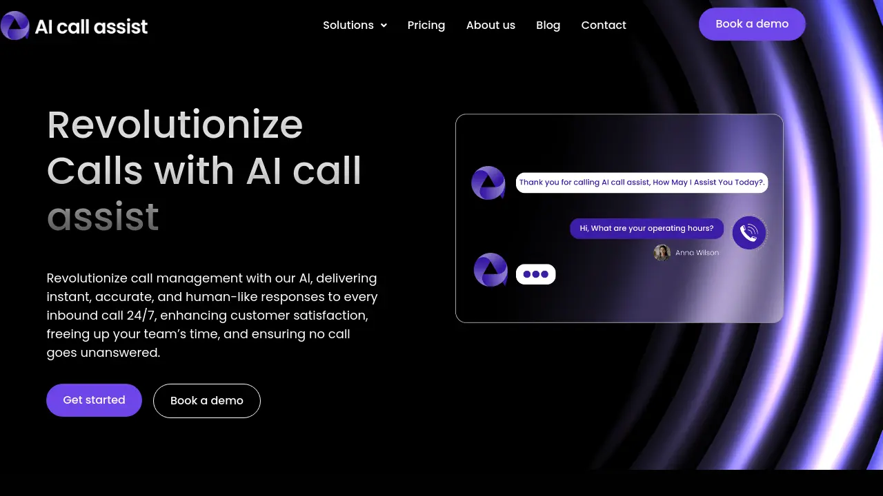 Screenshot of AI call assist