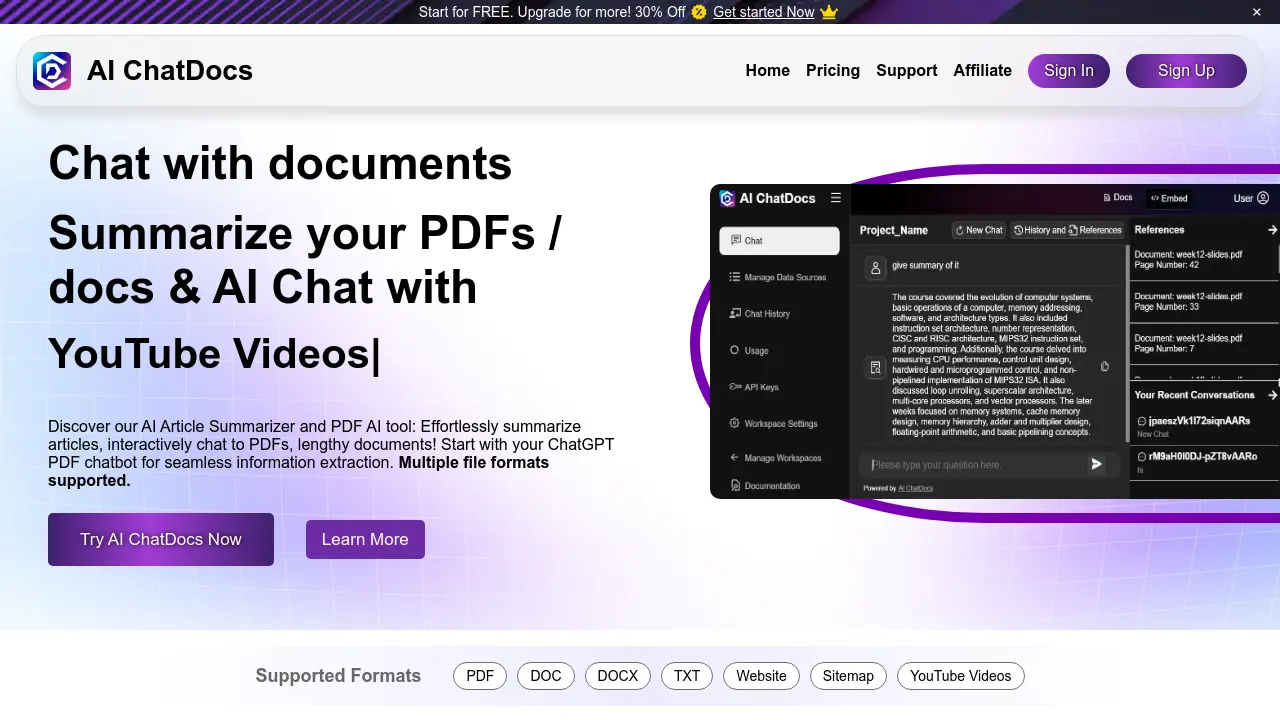 Screenshot of AI ChatDocs