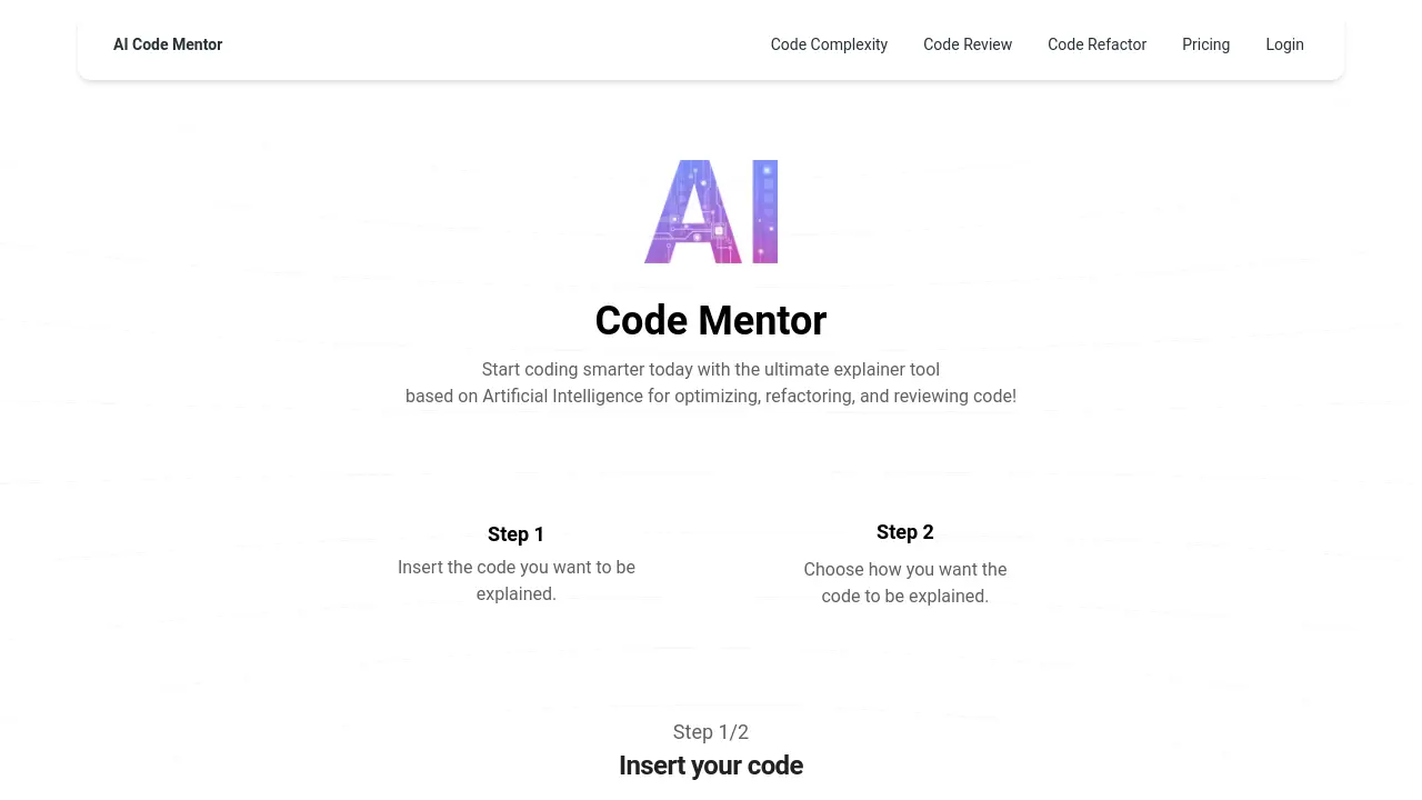 Screenshot of AI Code Mentor