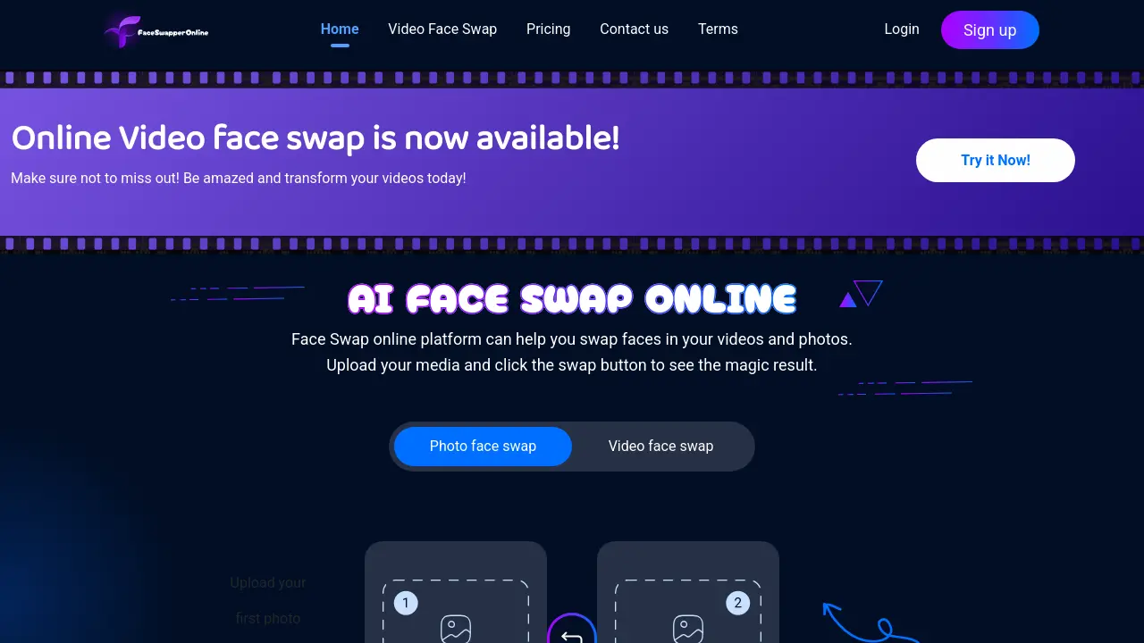 Screenshot of AI Face Swap Online