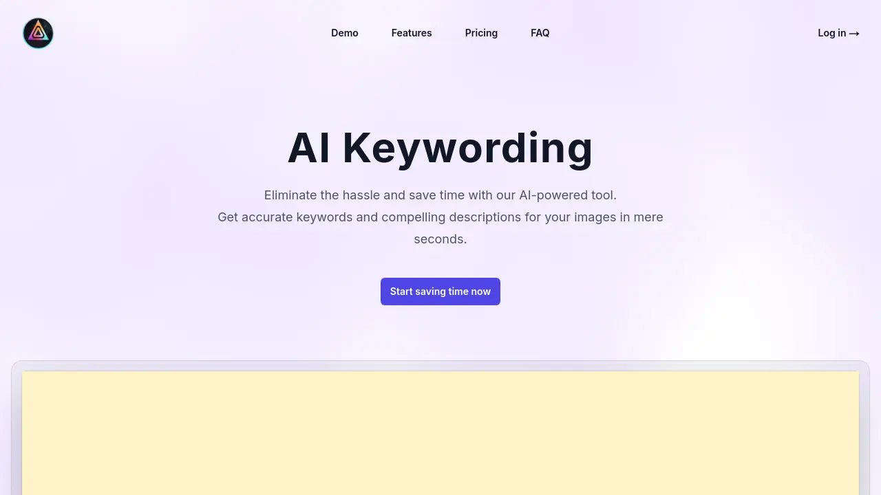 Screenshot of AI Keywording