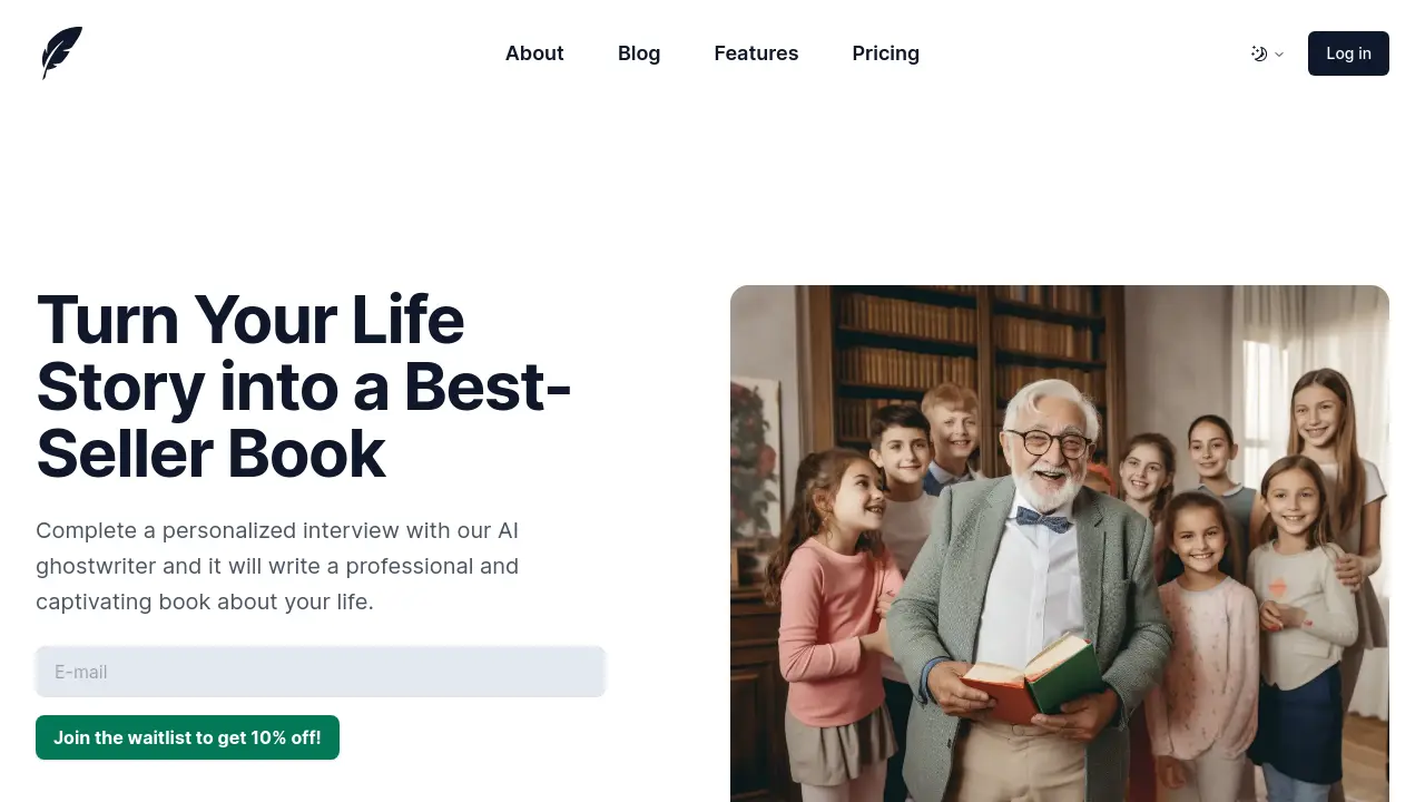 Screenshot of AI Life Story