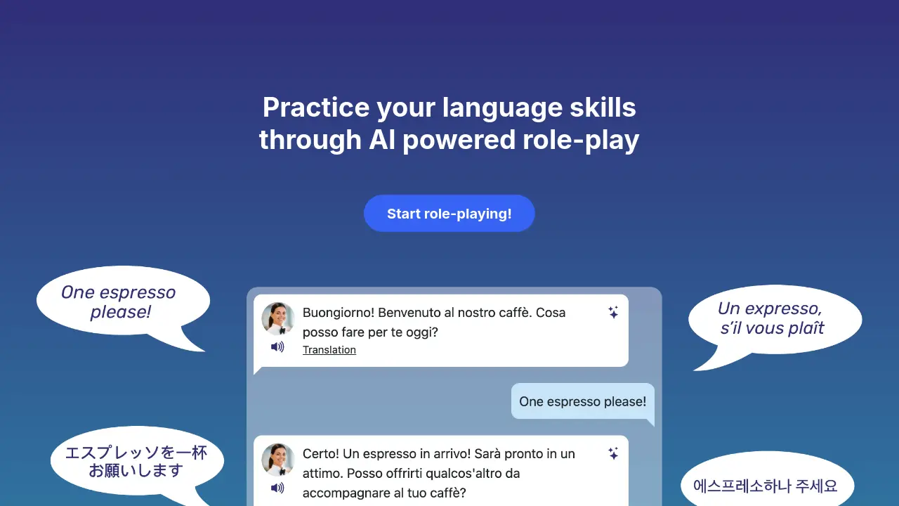 Screenshot of AI Lingo Play