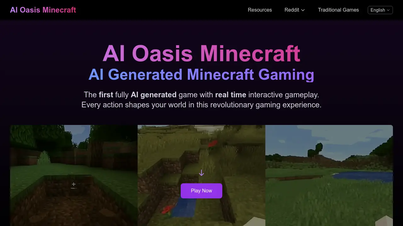 Screenshot of AI Oasis Minecraft