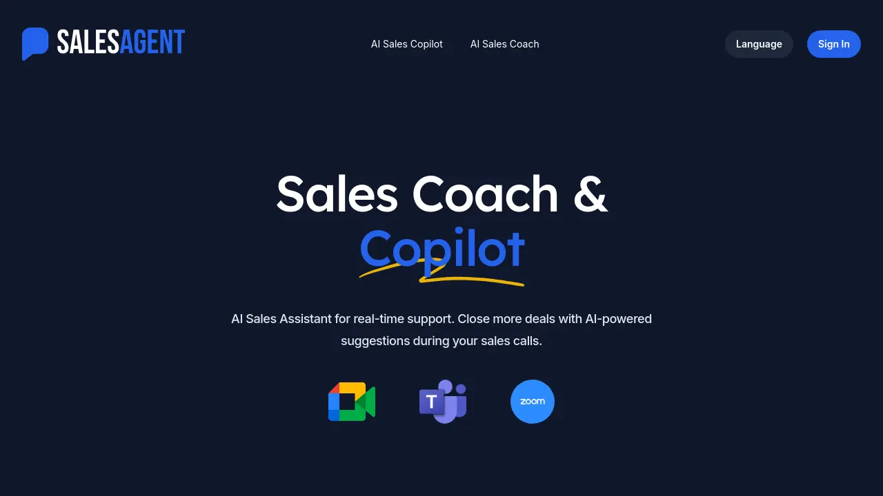 Screenshot of AI Sales Copilot