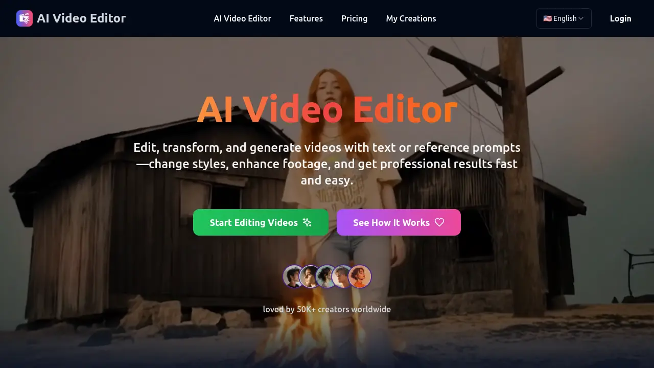 Screenshot of AI Video Editor