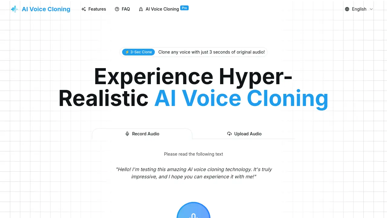Screenshot of AI Voice Cloning