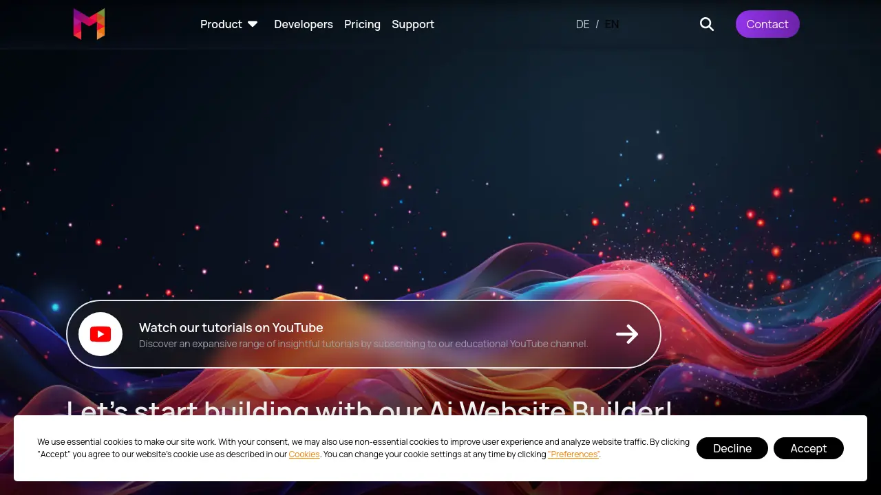 Screenshot of Ai Website Builder