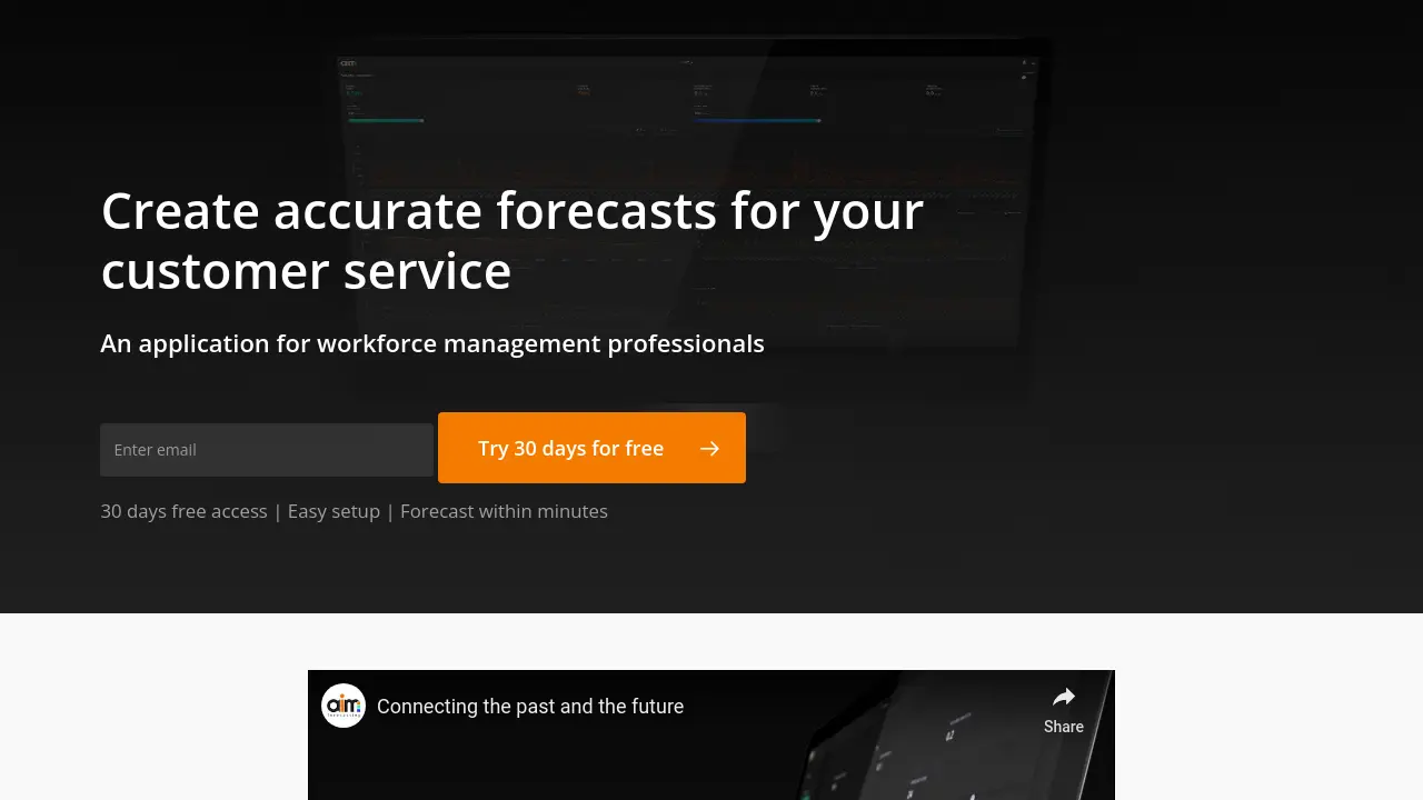 Screenshot of AIM Forecasting