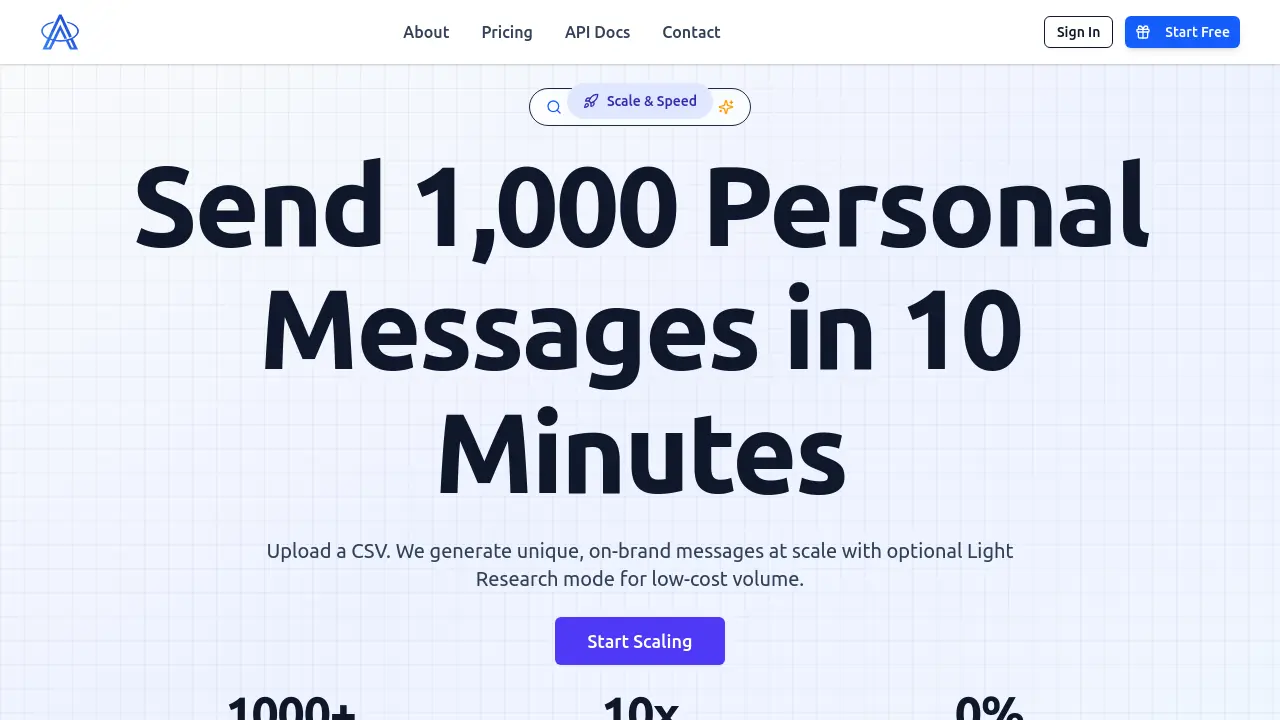 Screenshot of AIOutreach