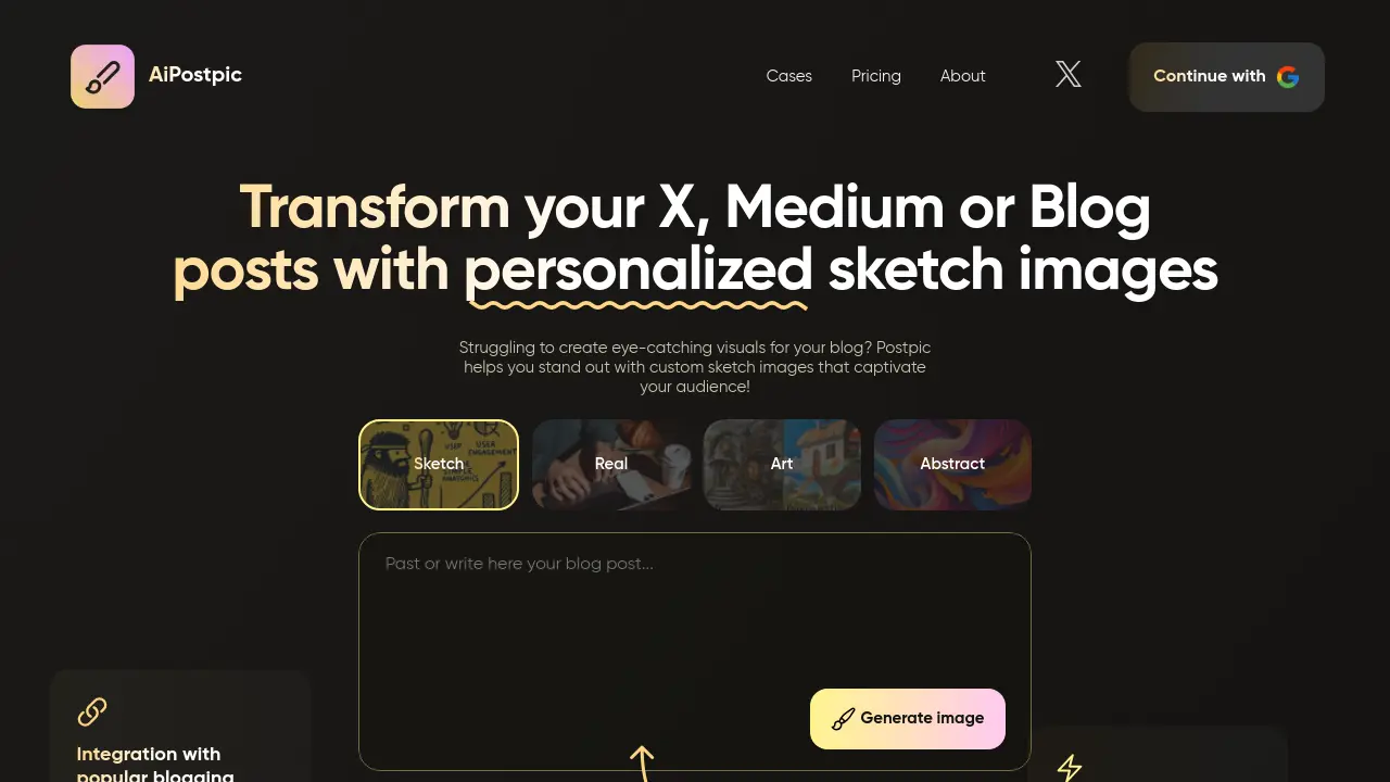 Screenshot of AiPostpic
