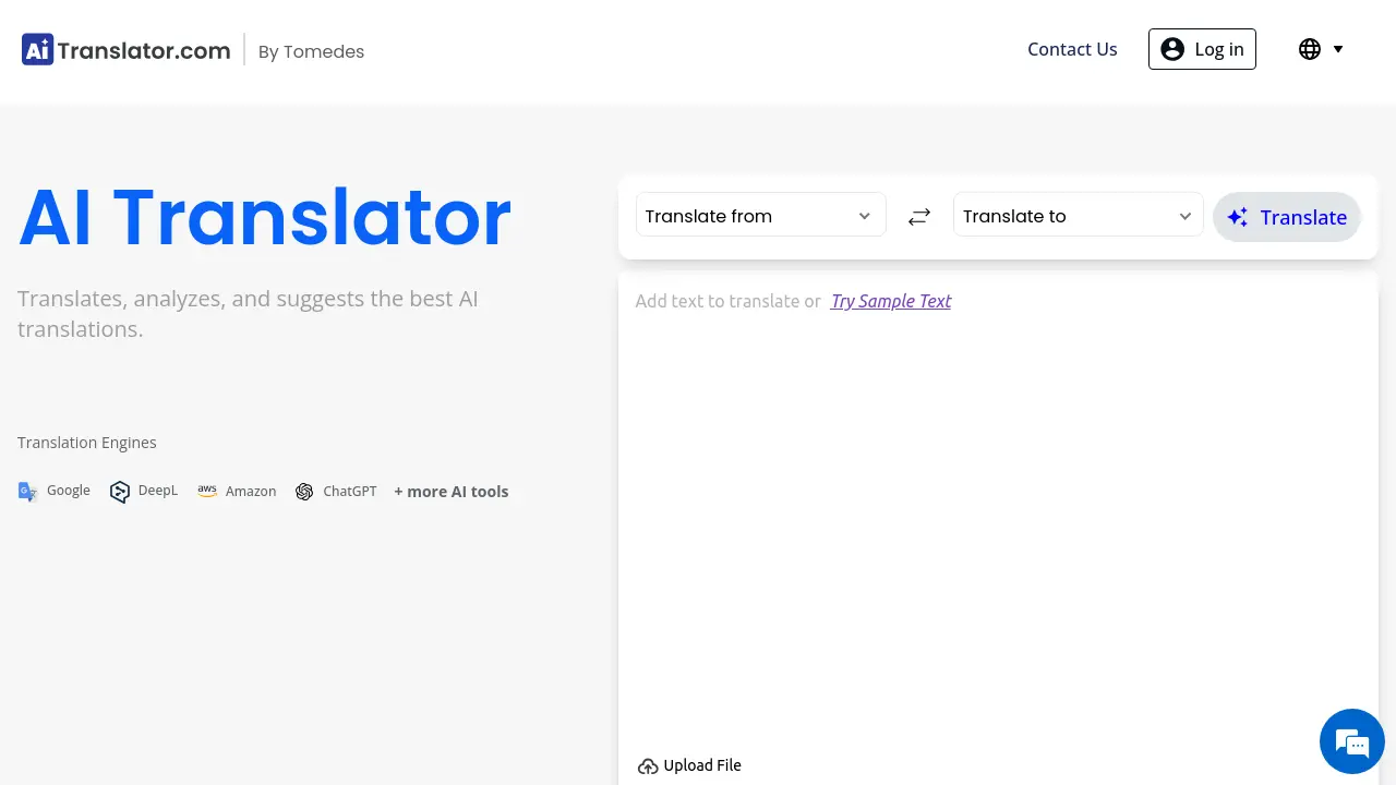 Screenshot of AITranslator.com