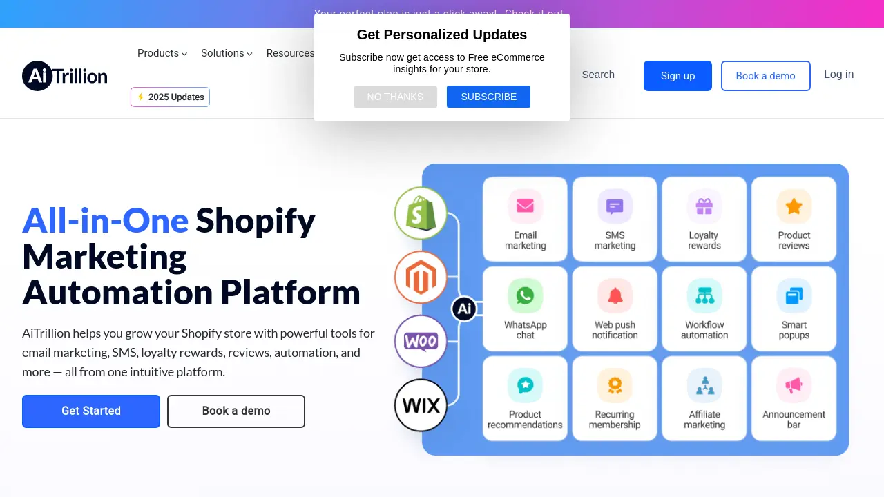 Screenshot of AiTrillion