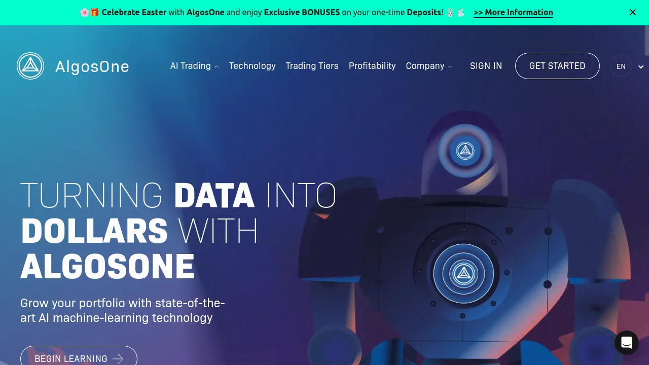 Screenshot of AlgosOne