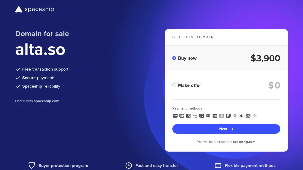 Screenshot of alta.so