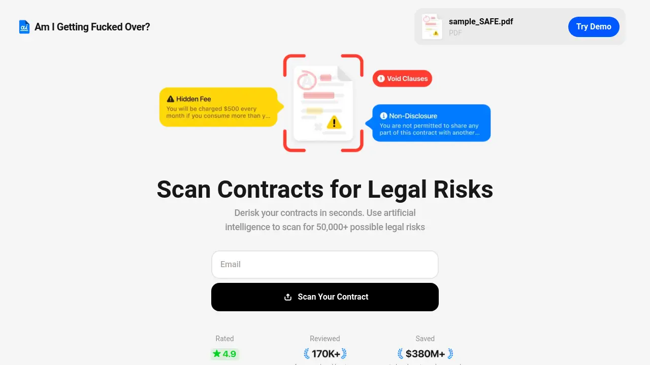 Screenshot of Am I Getting Fucked Over?