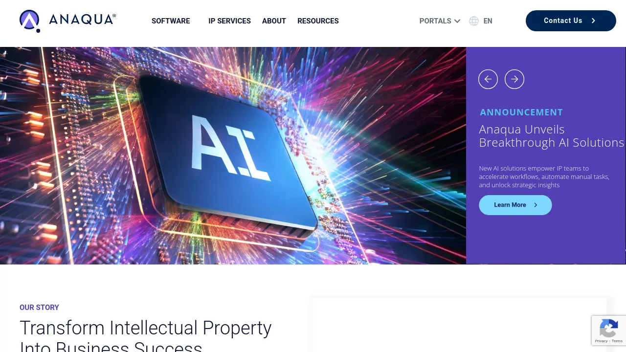 Screenshot of Anaqua