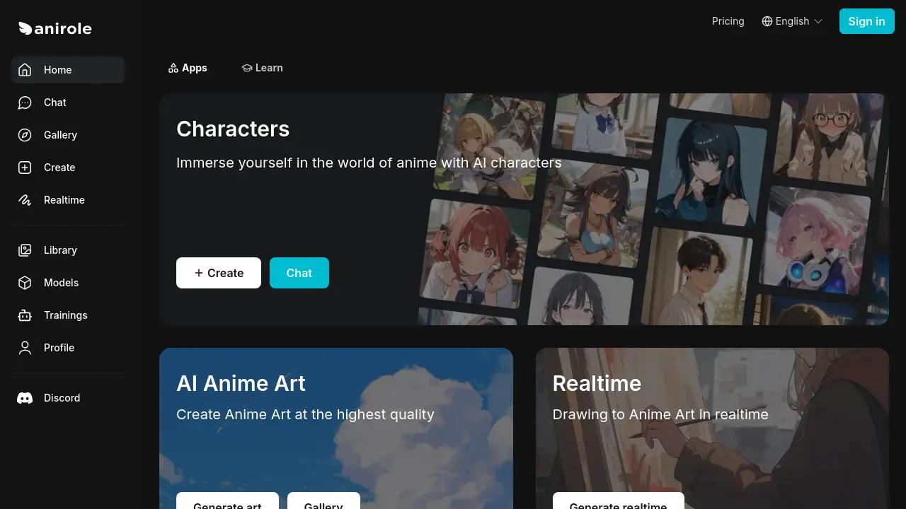 Screenshot of Anirole