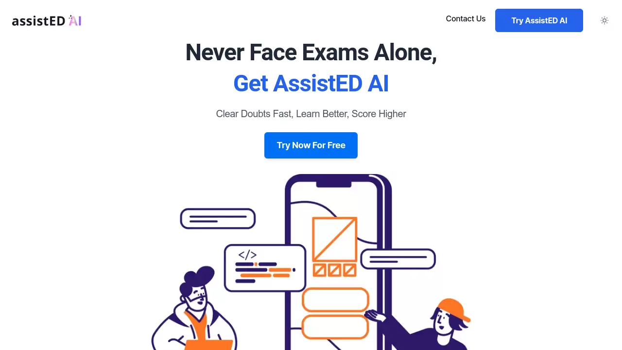 Screenshot of AssistED AI