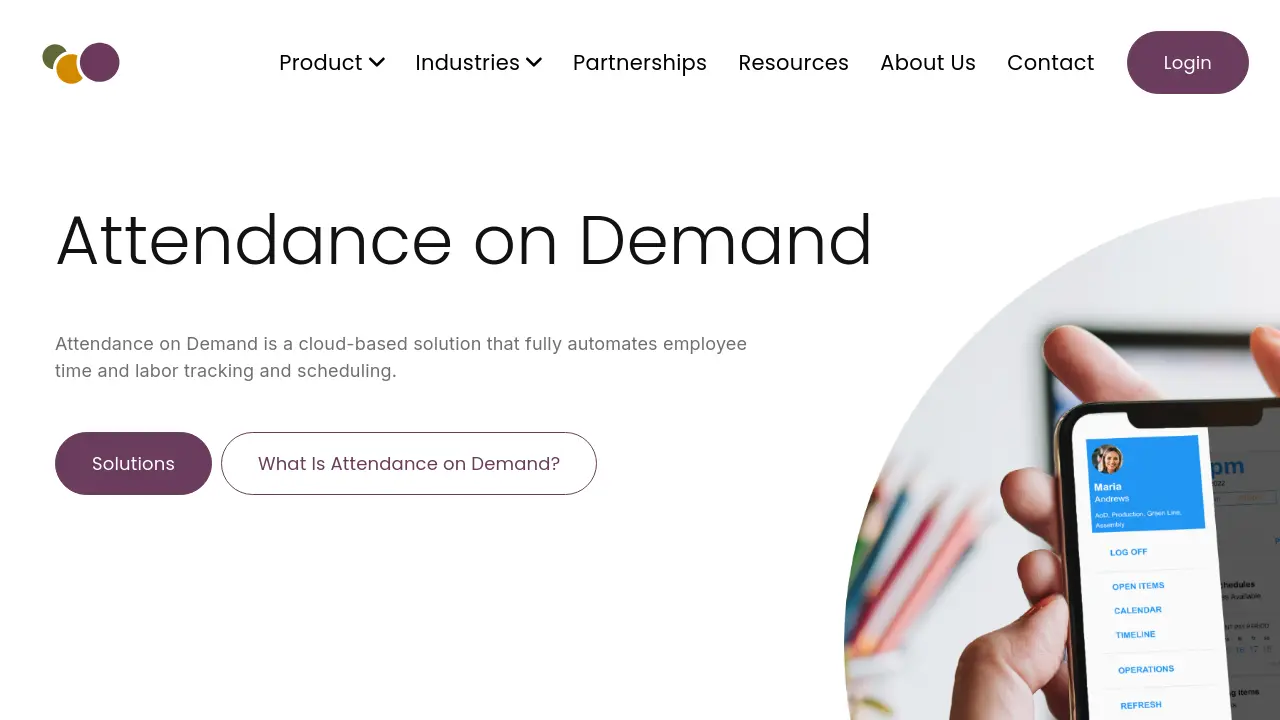 Screenshot of Attendance on Demand