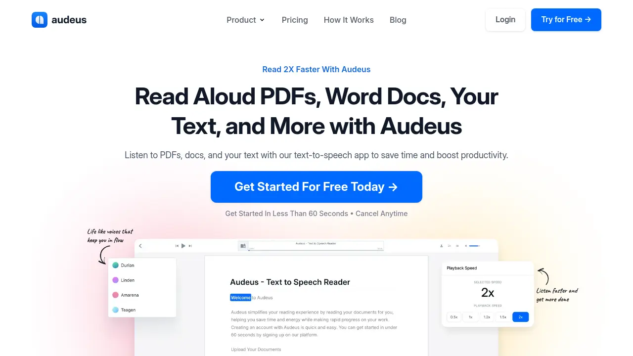 Screenshot of Audeus