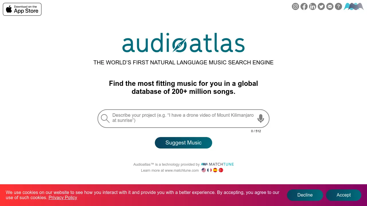Screenshot of Audioatlas Music Search