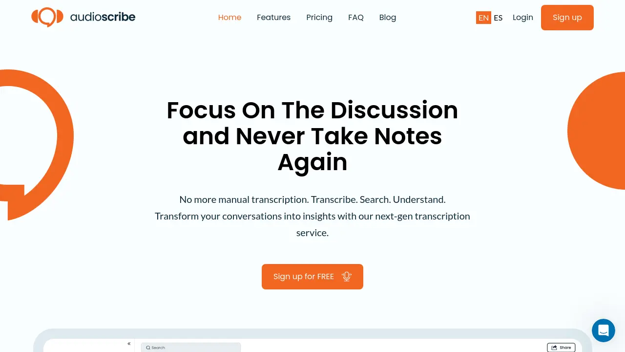 Screenshot of AudioScribe