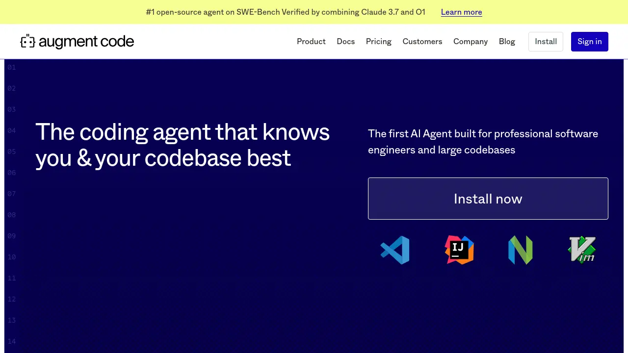 Screenshot of Augment Code