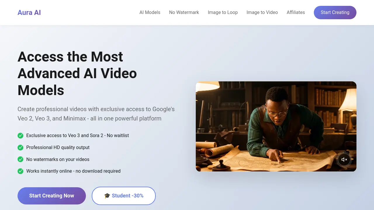 Screenshot of Aura AI