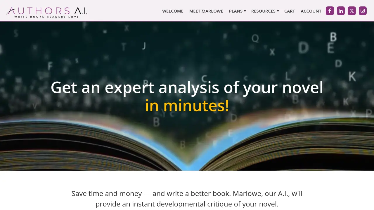 Screenshot of Authors A.I.