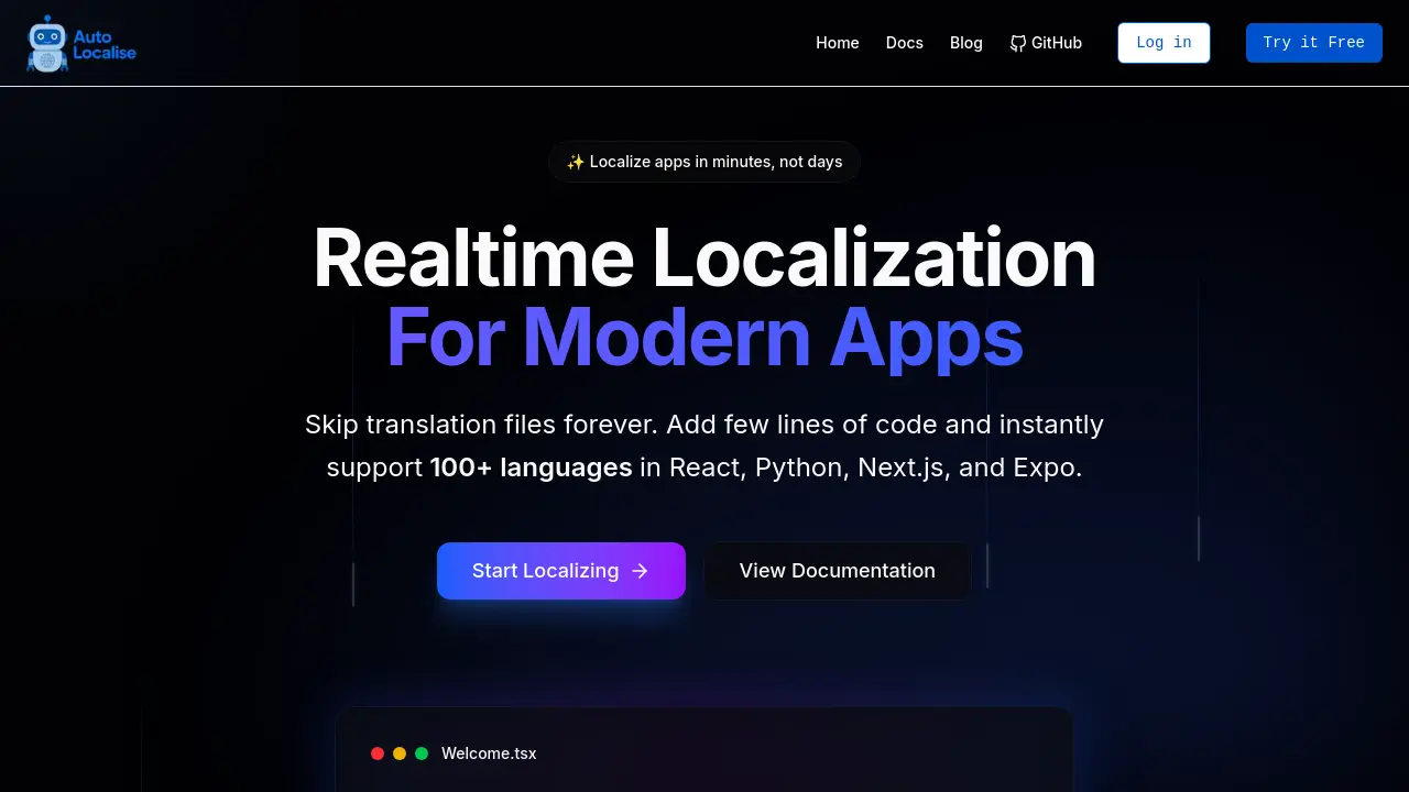 Screenshot of AutoLocalise