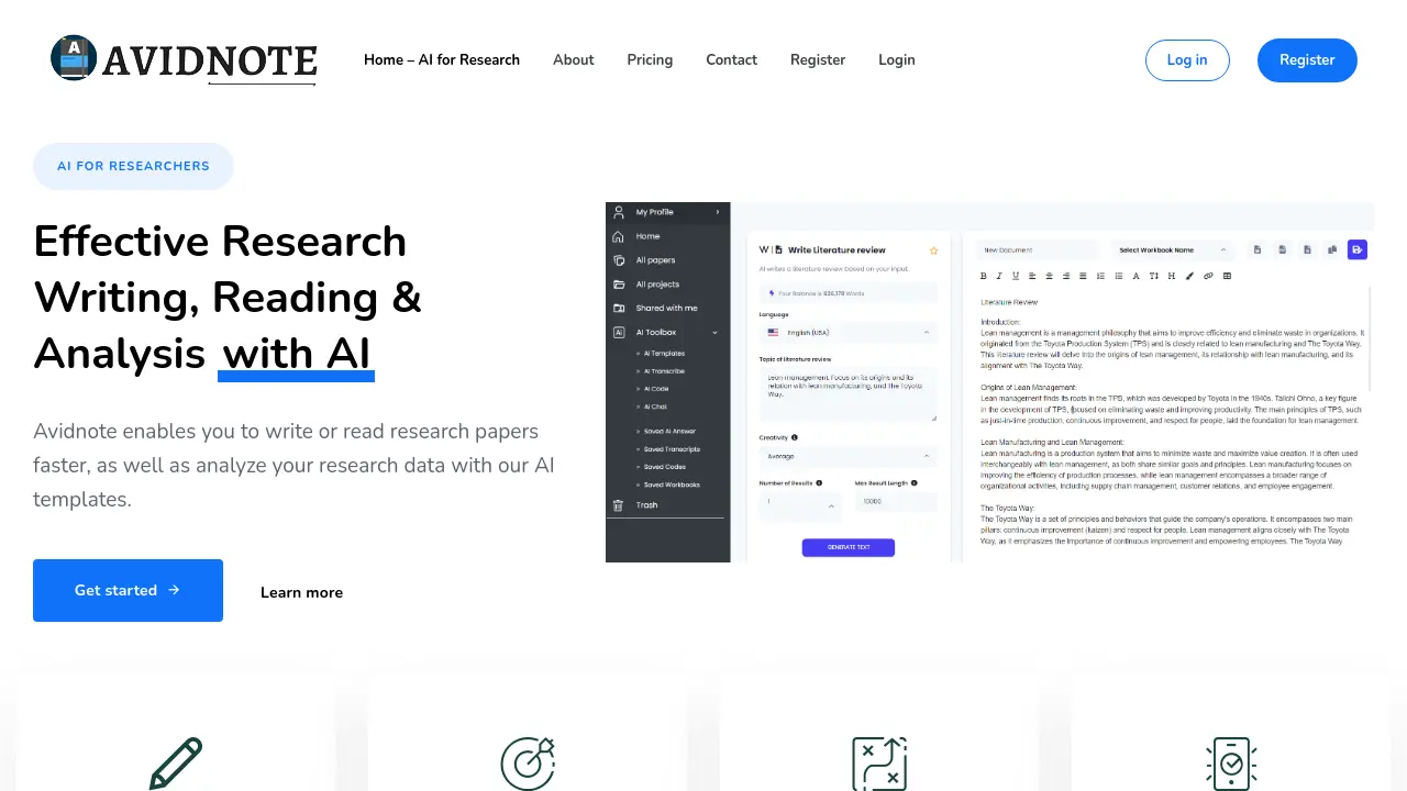 Screenshot of Avidnote