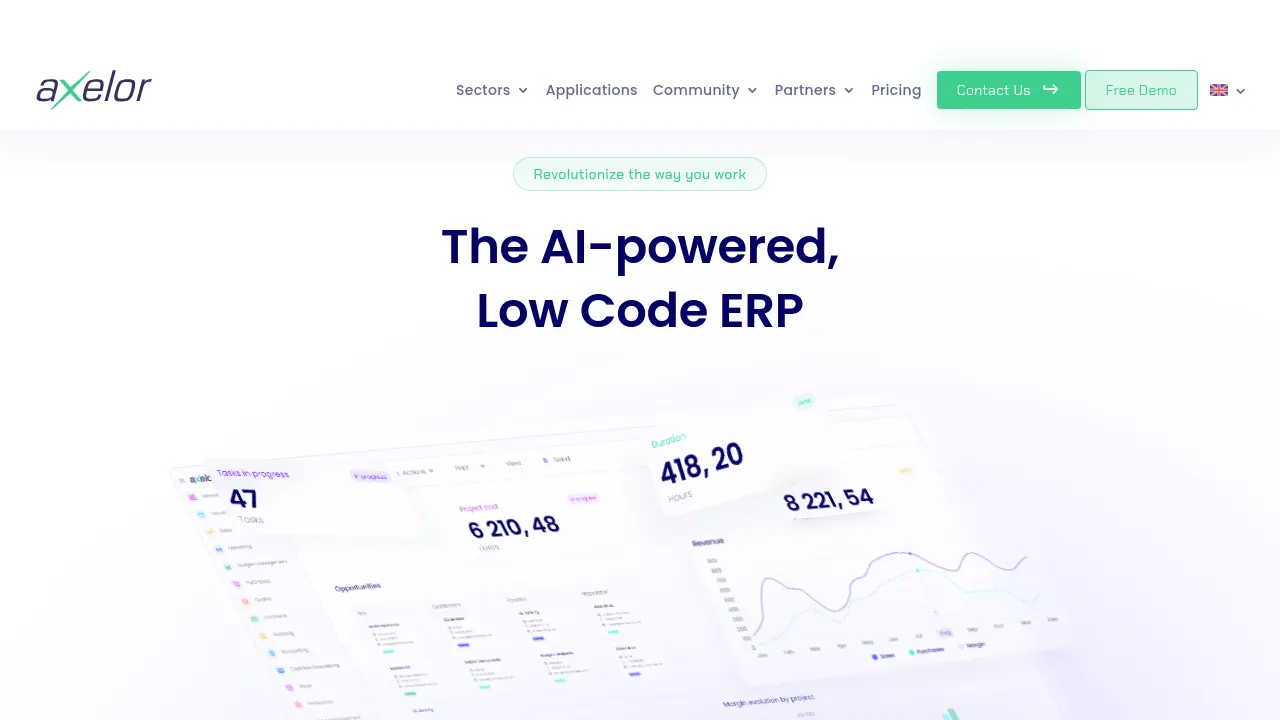 Screenshot of Axelor